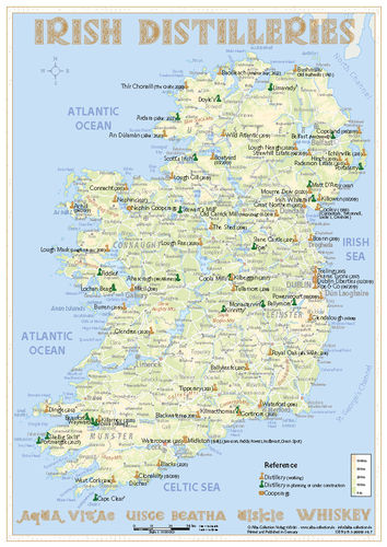 Whiskey Distilleries Ireland - Tasting Map