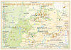 Whiskey Distilleries Kentucky and Tennessee - Tasting Map 34x24cm