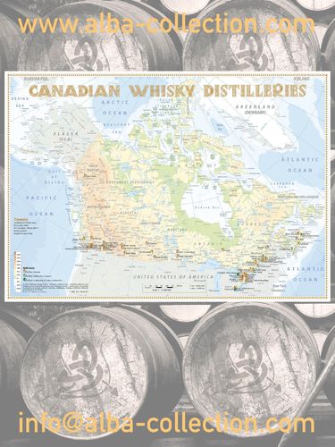 Whisky Distilleries Canada - Rollup 200x150cm