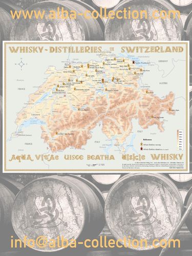 Whisky Distilleries Switzerland - RollUP 200x150cm