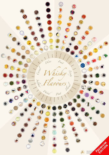 Whisky Flavours Wheel - Poster 70x100cm Premium Edition