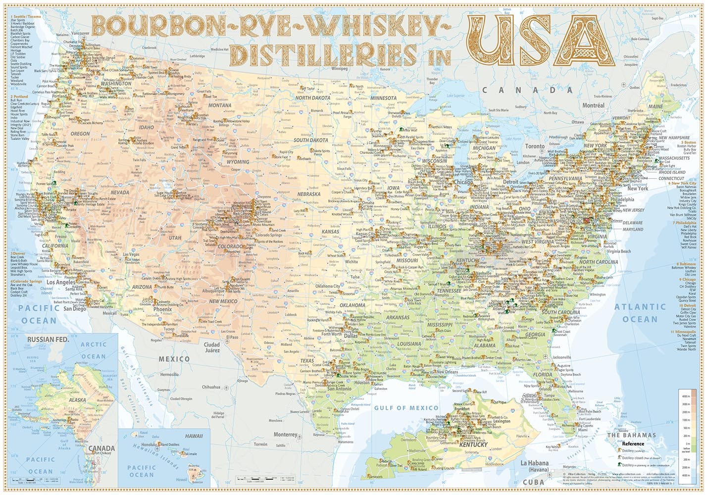 Whisky Distilleries USA